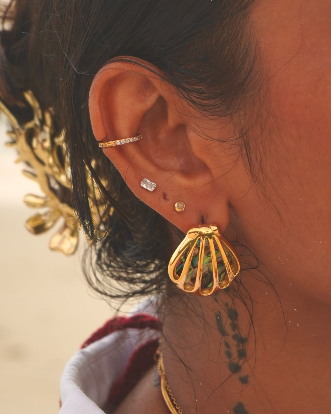 The Gilded Abalone-Earring