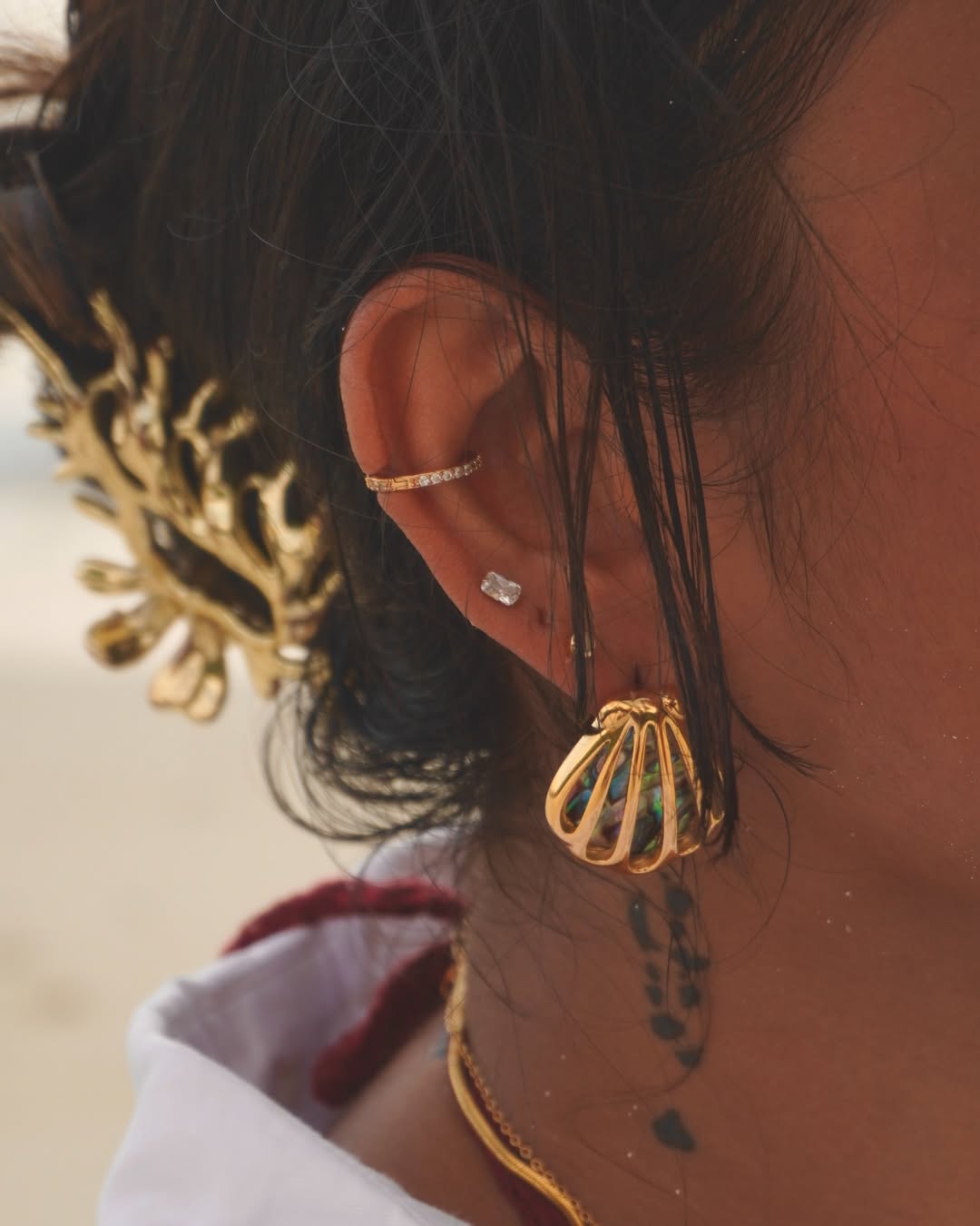 The Gilded Abalone-Earring